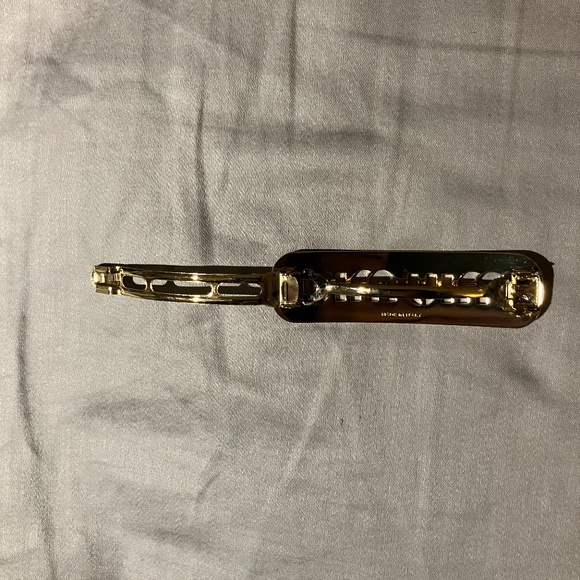 Super Rare Worn Once Authentic Miu Miu Gold Logo Hair Clip main image 10
